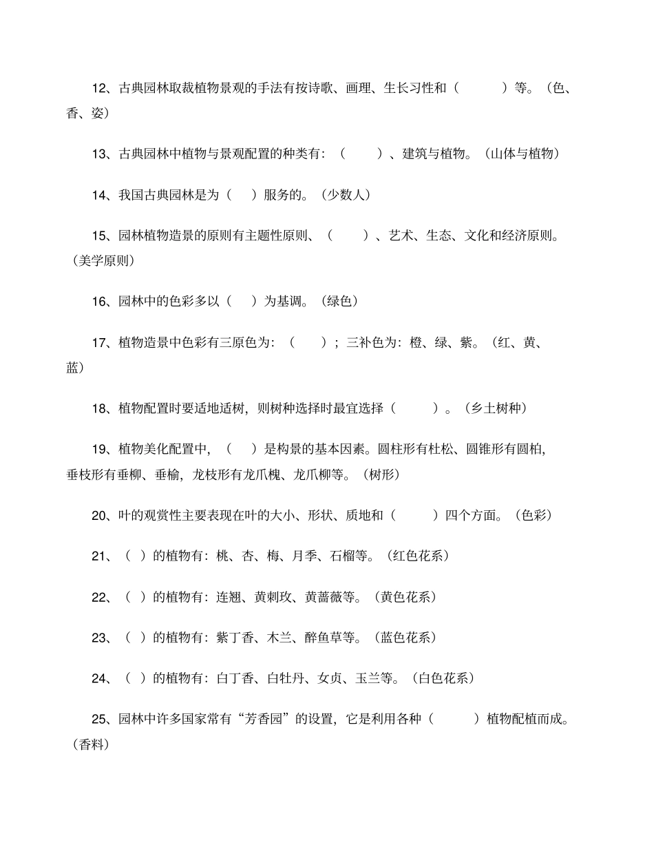 园林植物配置与造景试题及答案要点精_第2页
