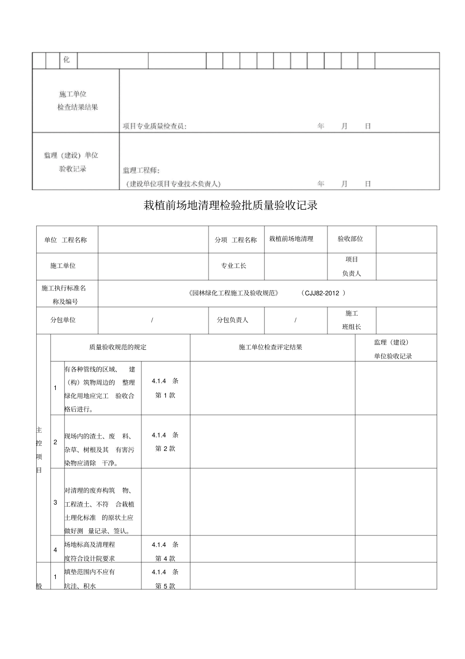 园林绿化工程施工及验收规范CJJ82012表格_第2页