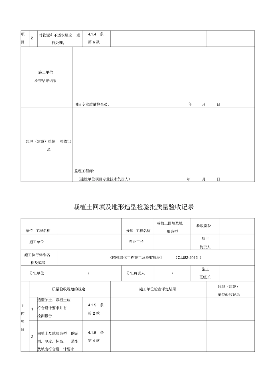 园林绿化工程施工及验收规范CJJ82012表格_第3页