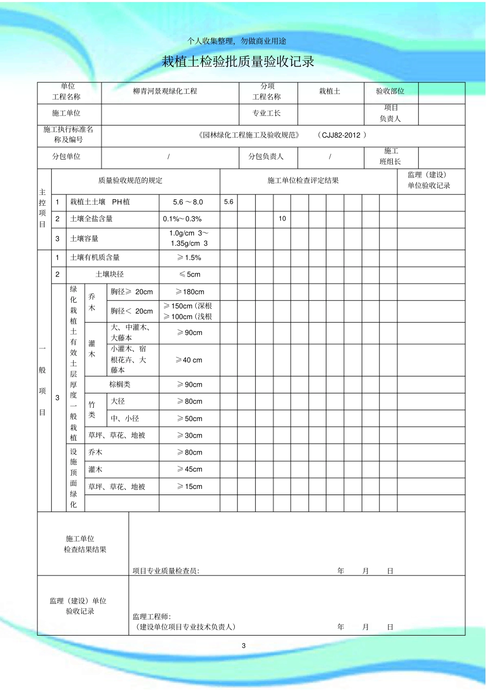 园林绿化工程施工及验收规范CJJ-表格_第3页