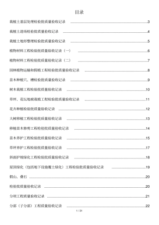 园林绿化质量验收记录全套表格