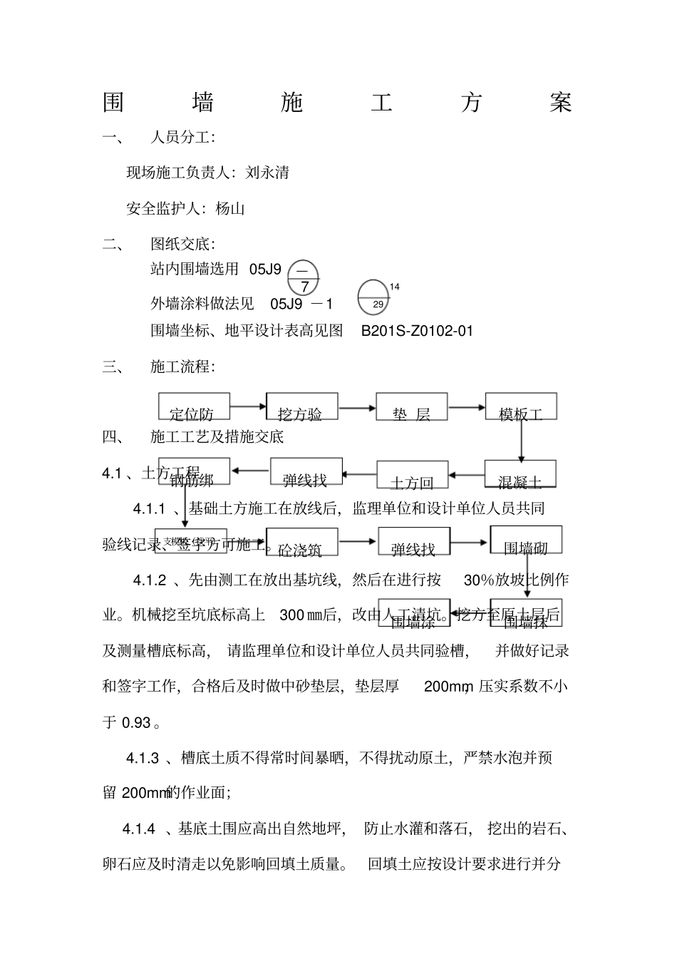 围墙施工方案1388_第1页