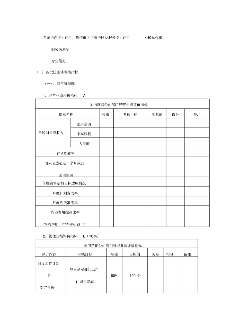 国内营销公司部门责任制考核手册_第3页