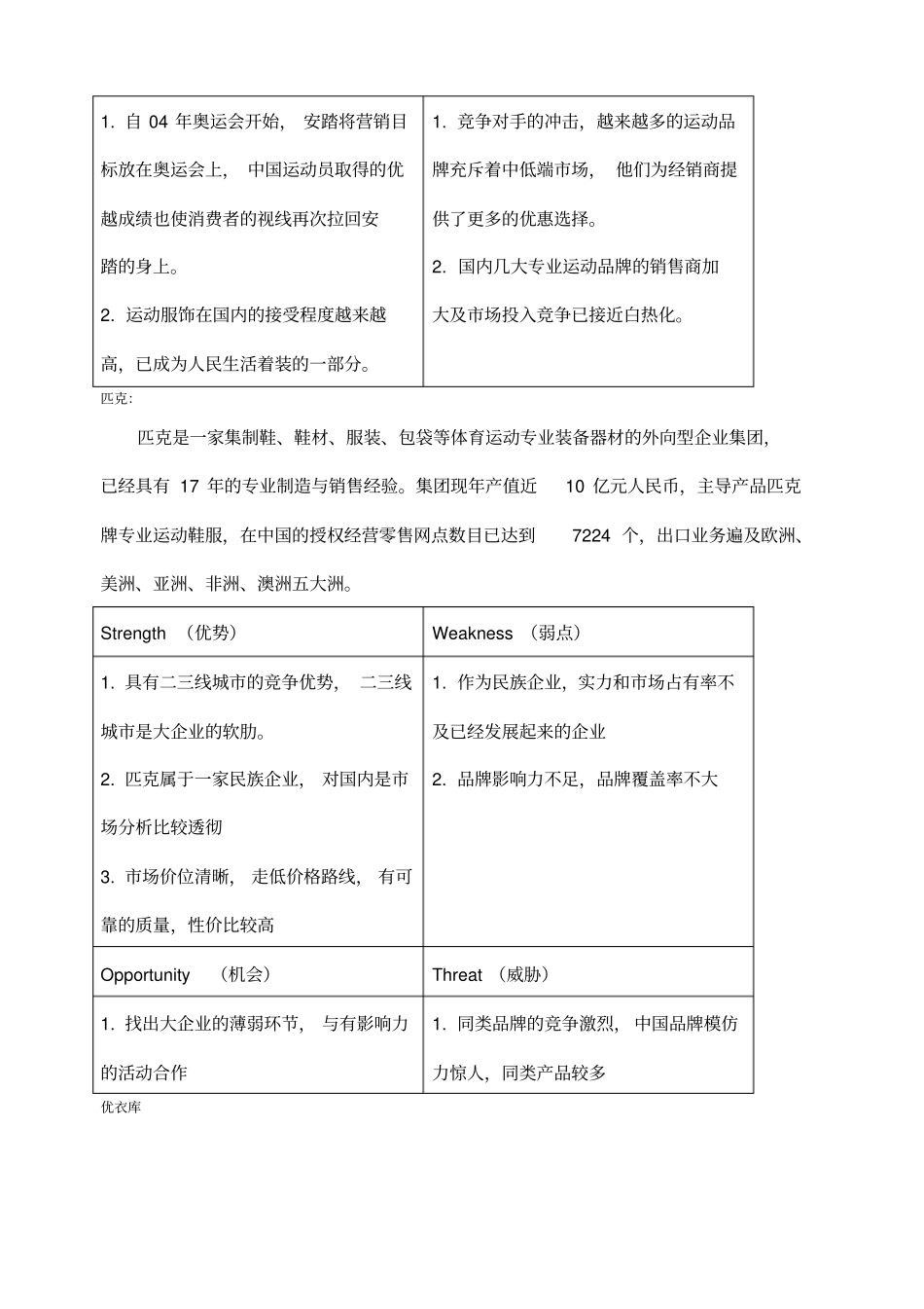 国内运动品牌SWOT分析_第3页
