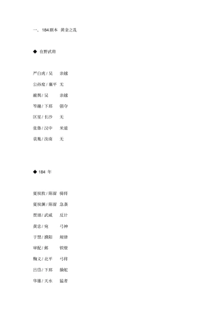 国志武将出场时间地点