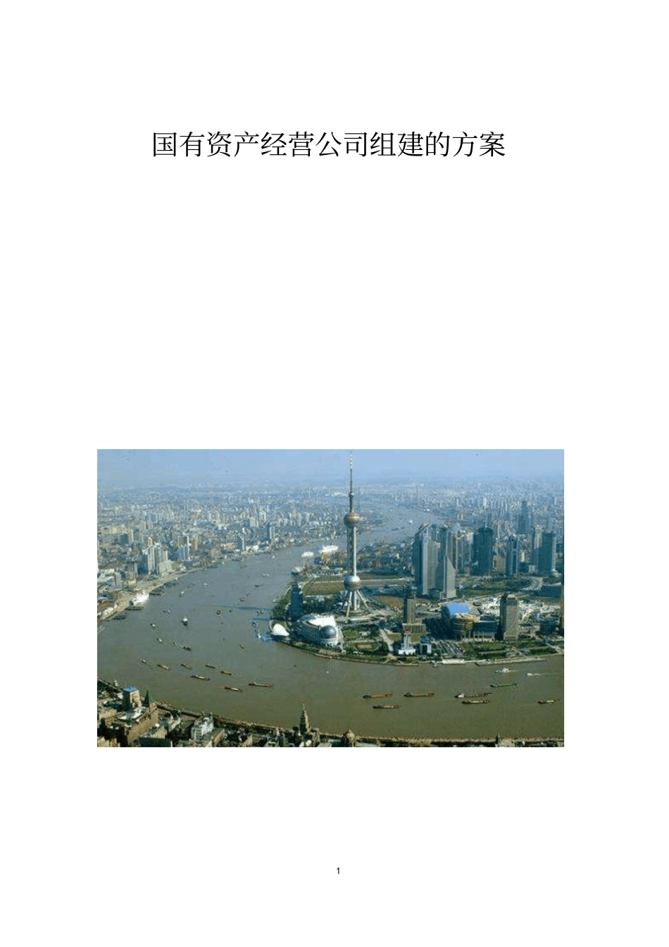 国有资产经营公司组建的方案_第1页