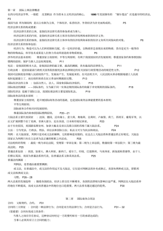国际商务法律重点内容汇总