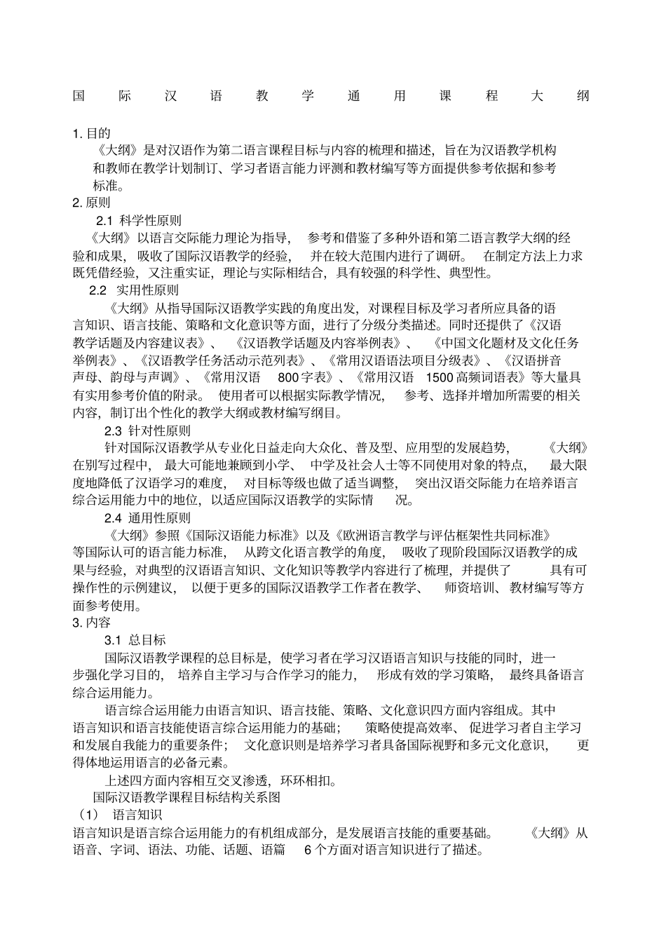 国际汉语教学通用课程大纲quanben_第1页