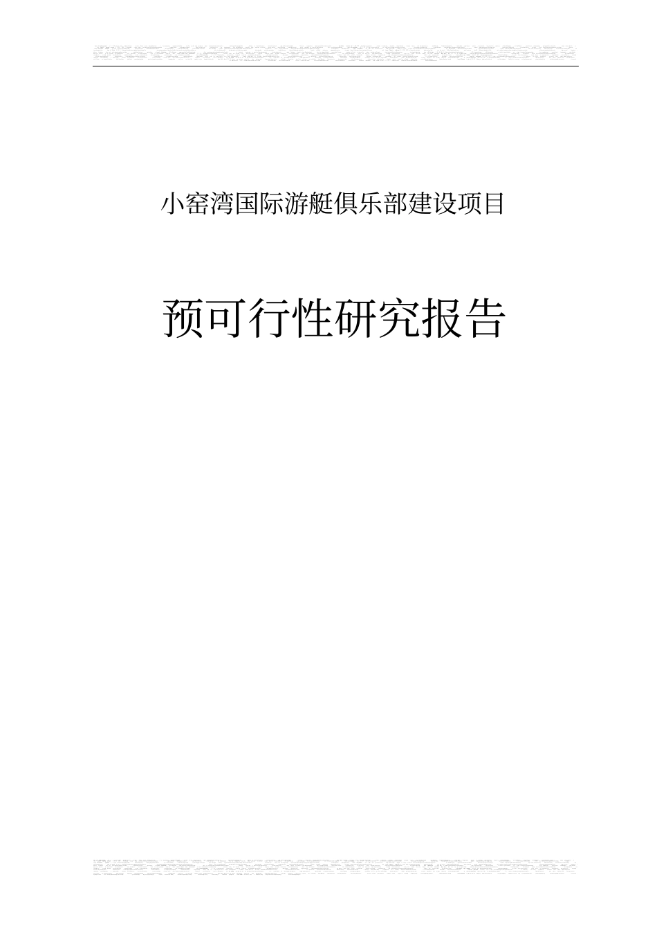 国际游艇俱乐部项目建设可行性分析报告_第1页