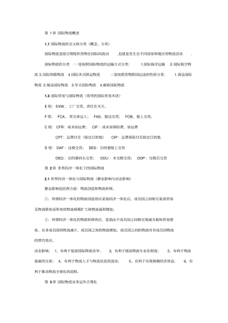 国际物流整理