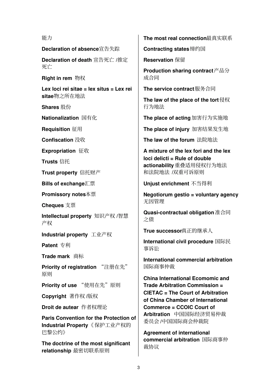 国际私法_英文名解汇总_第3页