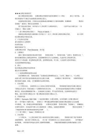 国际私法期末复习重点