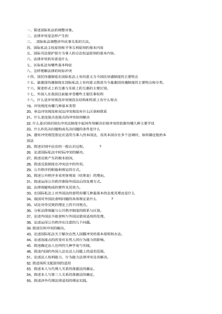 国际私法论述题——考试必背