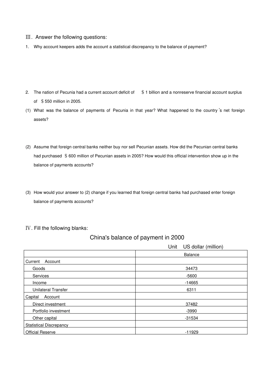 国际经济学理论与政策__双语各章练习题_第2页