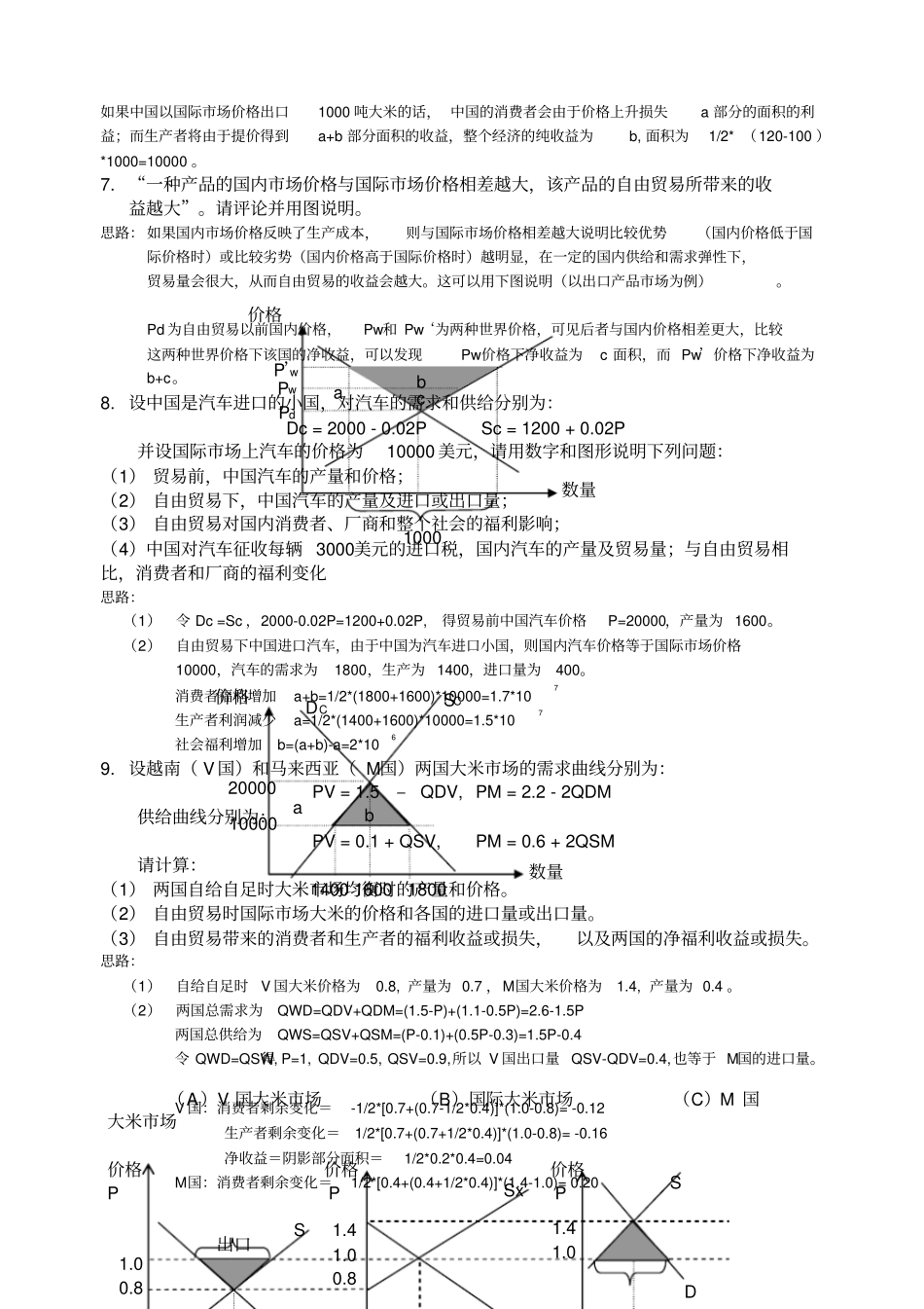 国际经济学计算题及答案_第3页