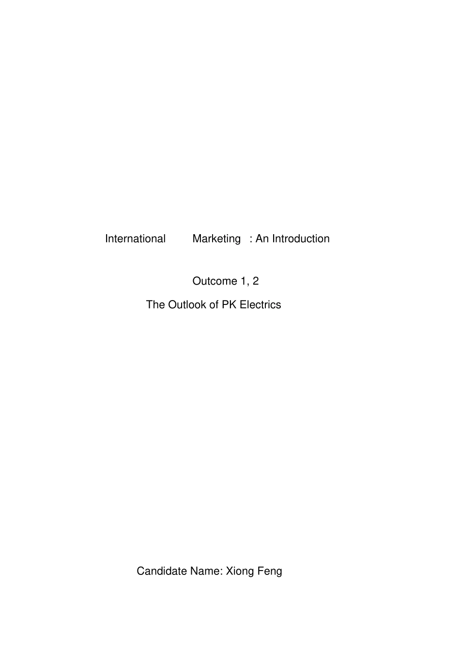 国际营销报告_第1页