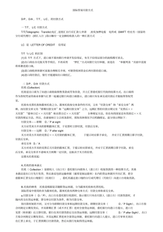 国际贸易付款方式