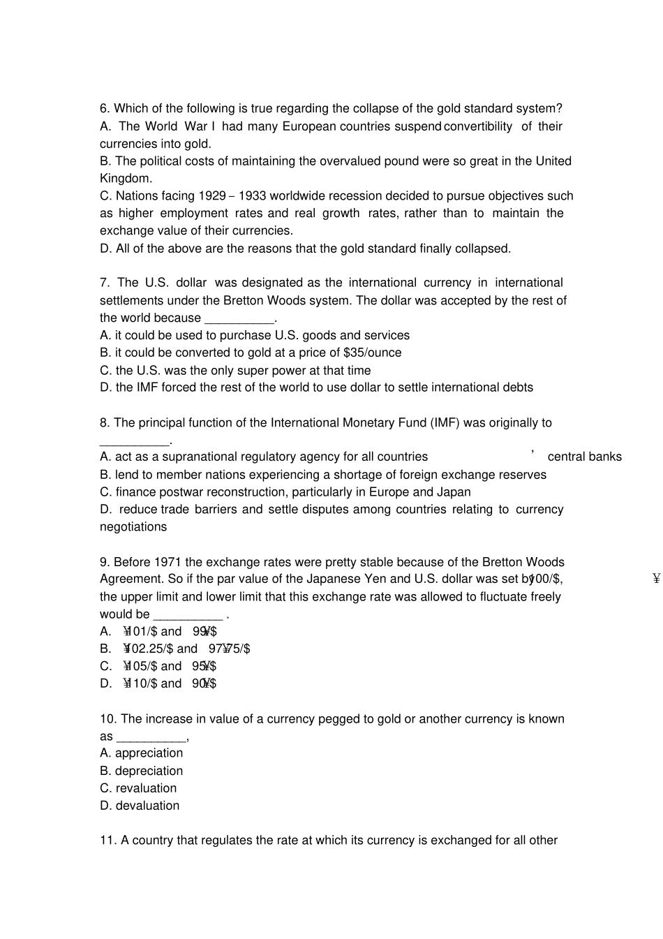 国际金融英文版试题chapter4_第2页