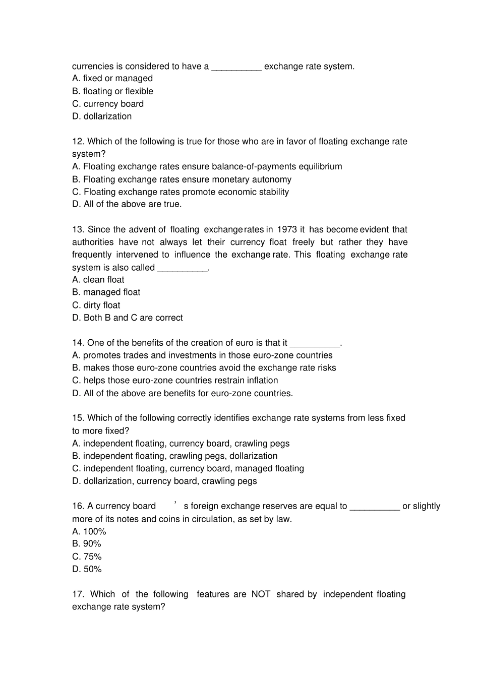 国际金融英文版试题chapter4_第3页