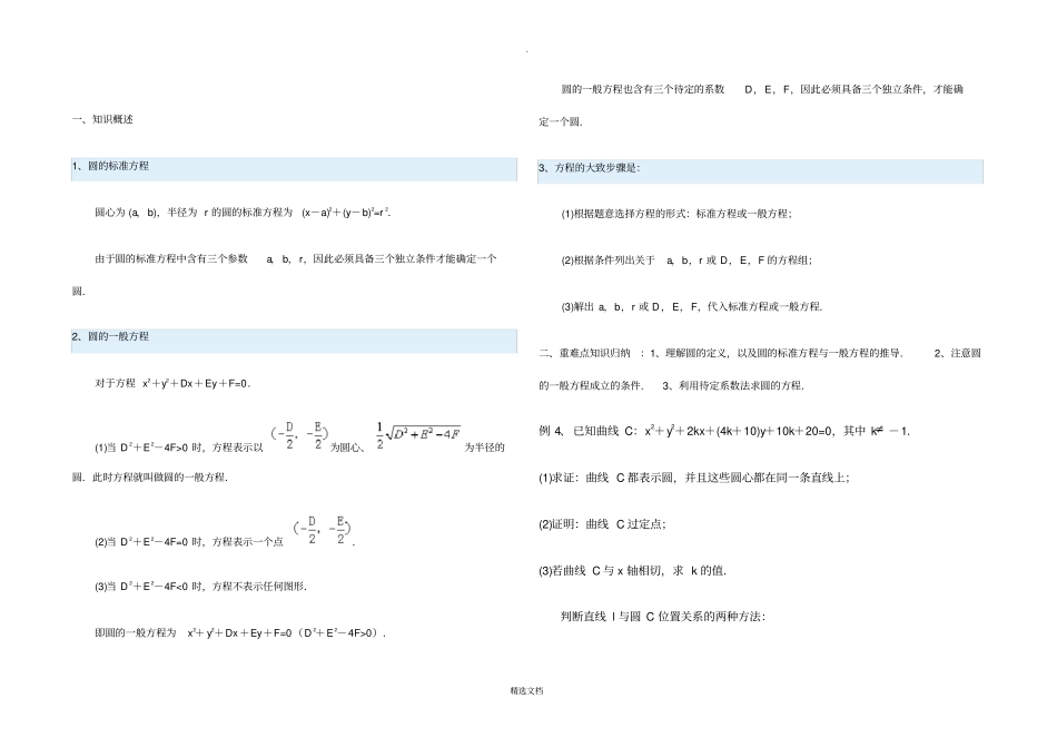 圆与方程知识点归纳_第2页