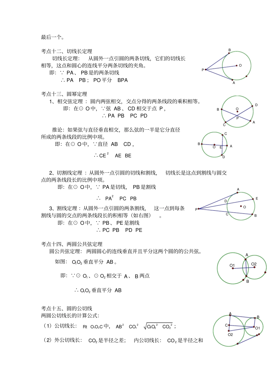 圆知识点总结对应练习31537_第3页
