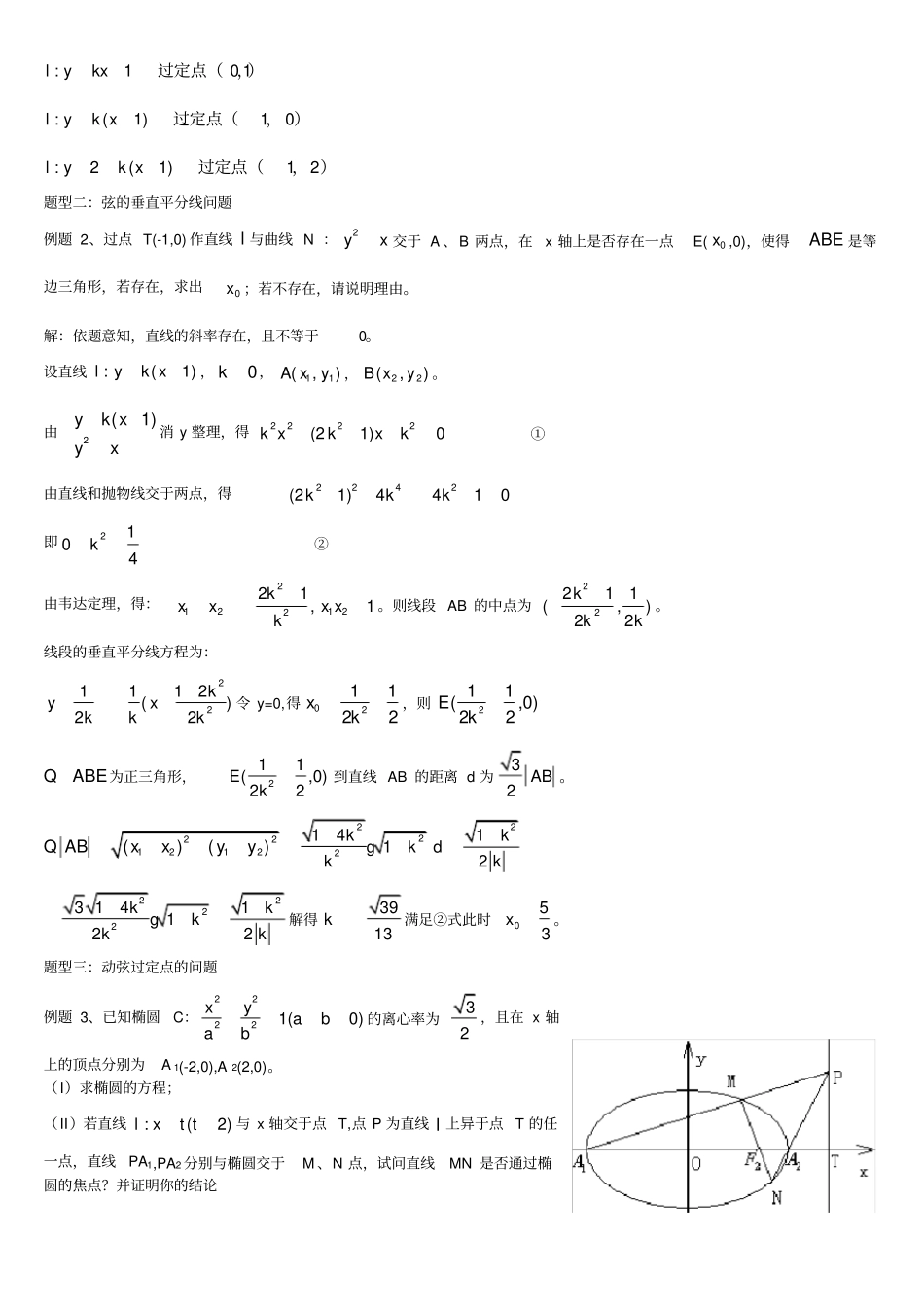 圆锥曲线题型总结_第2页