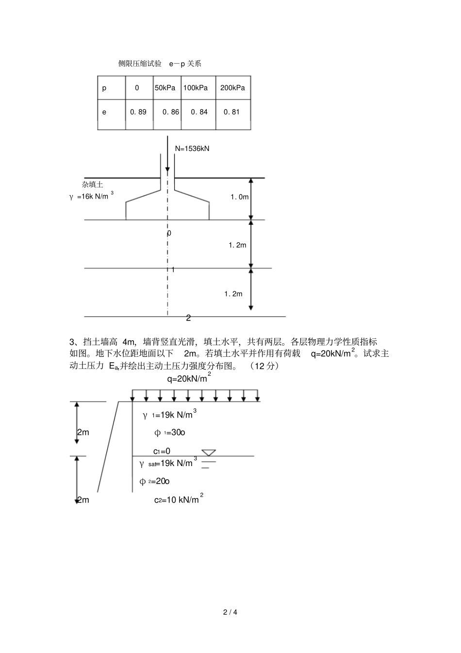 土力学试题及参考答案_第2页