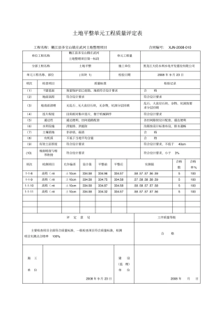 土地平整客土质量评定