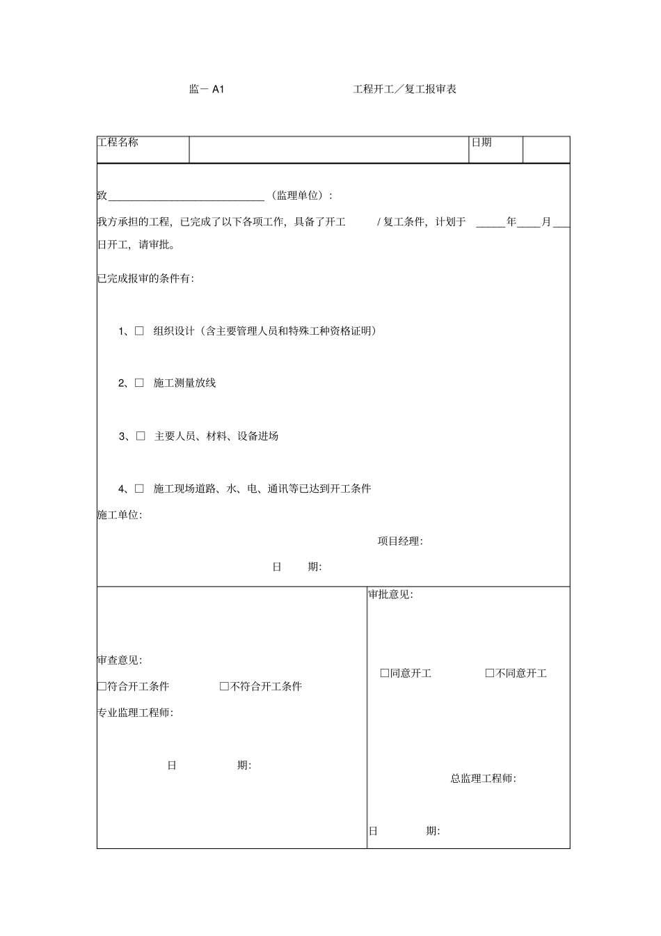 土地整治项目工程监理规范-附表_第1页