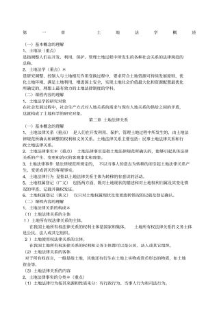 土地法学复习