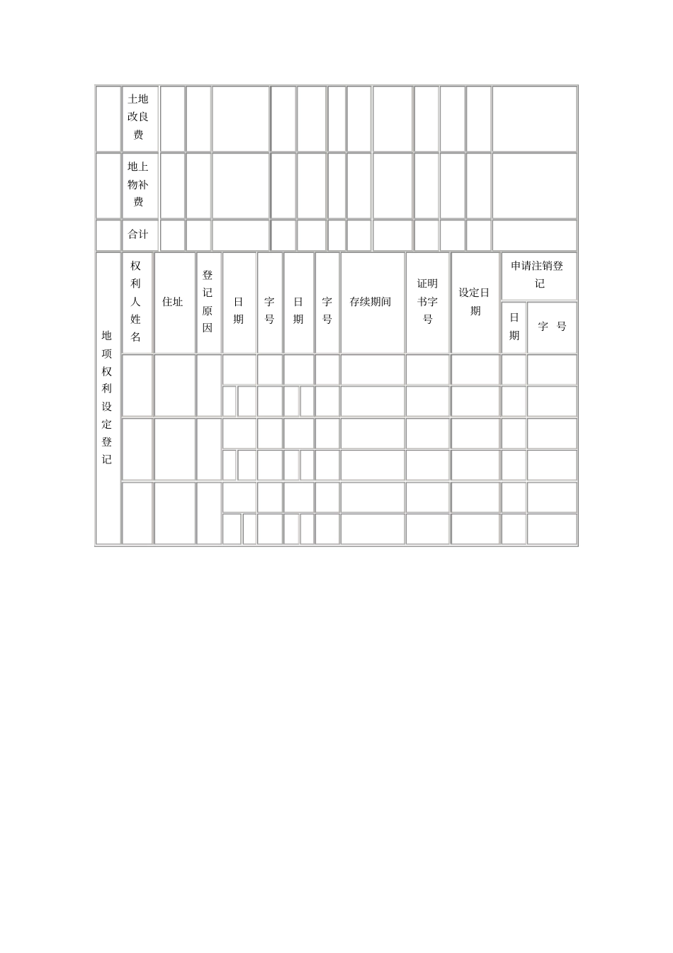 土地登记卡模板_第2页