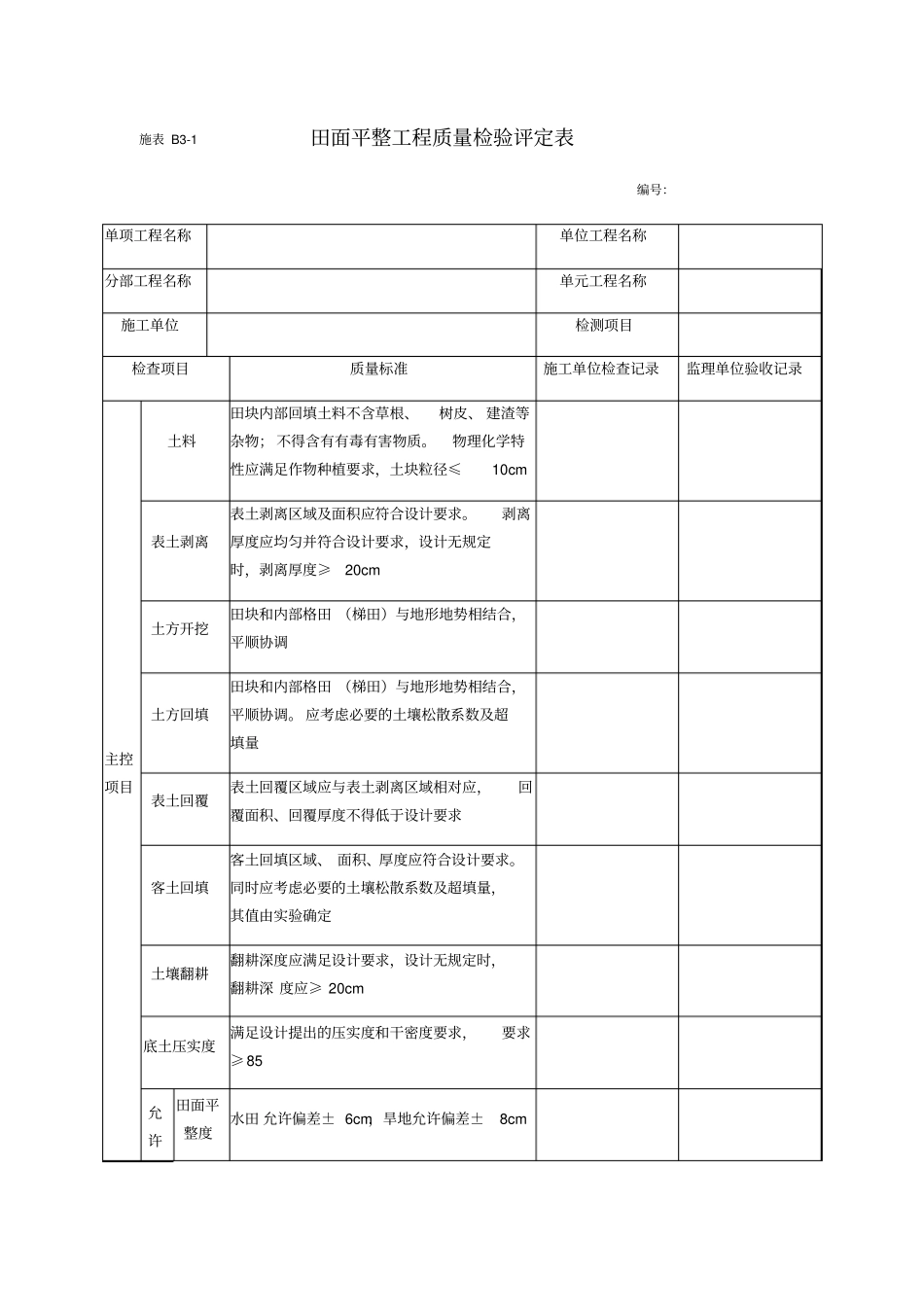 土方平整工程质量检验评定表_第2页