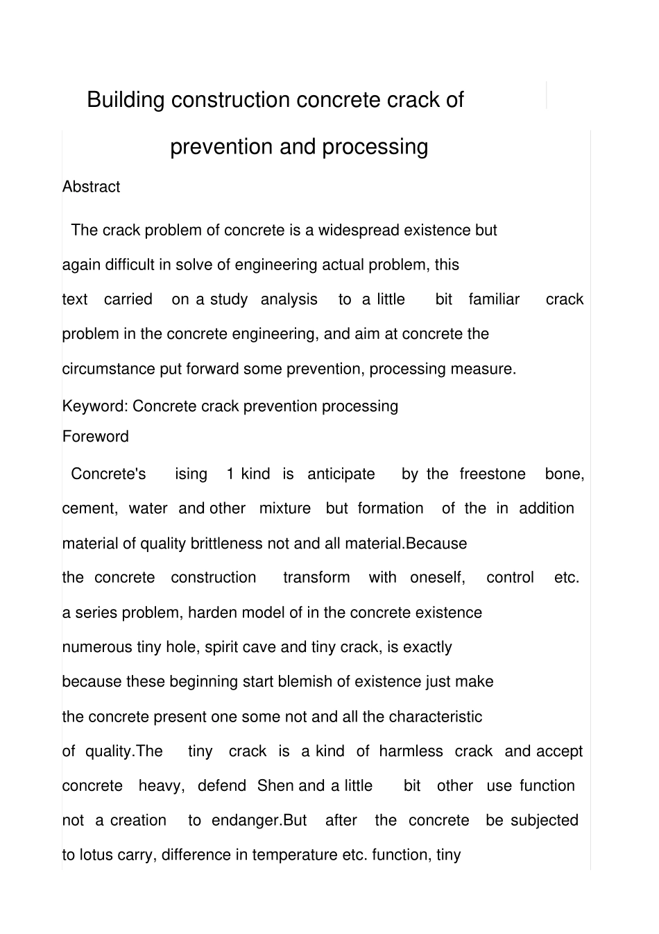 土木工程专业英语论文_第1页
