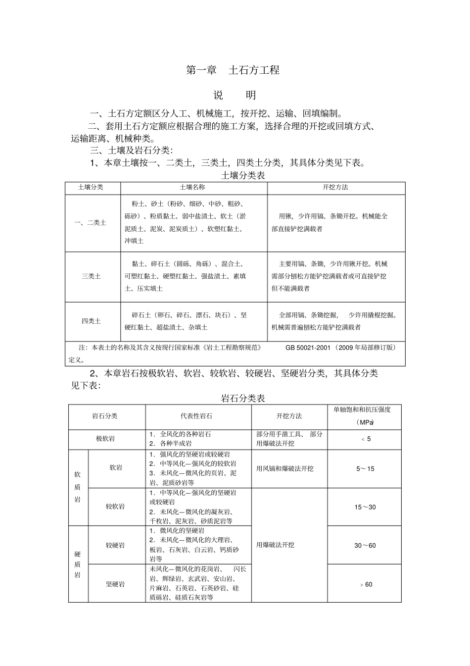 土石方工程定额说明及计算规则_第1页