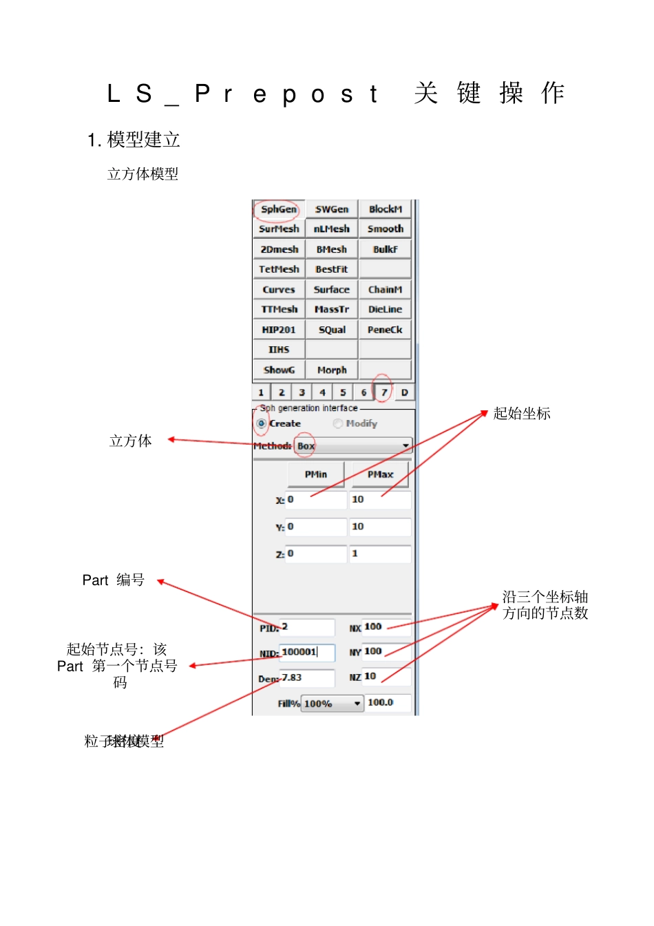 在LSPrepost建立sph模型的详细过程_第1页