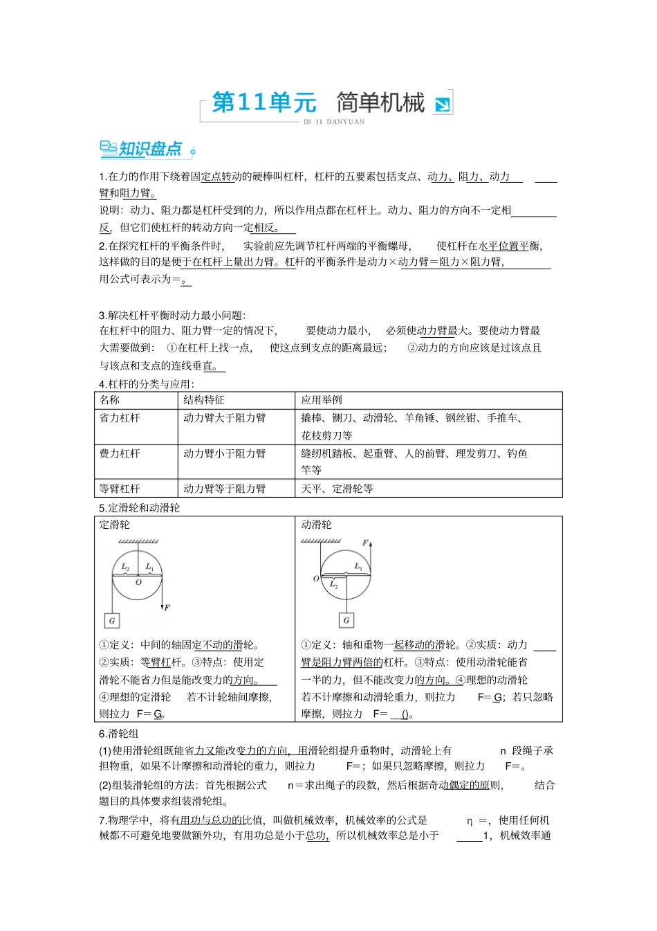在力的作用下绕着固定点转动的硬棒叫杠杆,杠杆的五要素_第1页