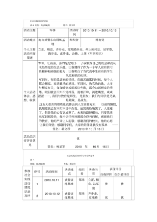 在校高中生社区服务记录表oi