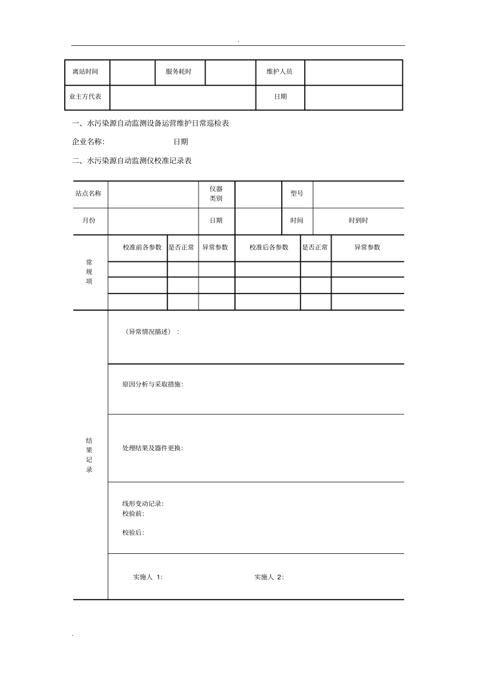 在线运行维护记录参考样本_第2页