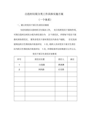 垃圾分类工作具体实施计划方案