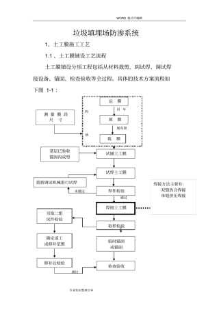 垃圾填埋场防渗系统施工和验收资料