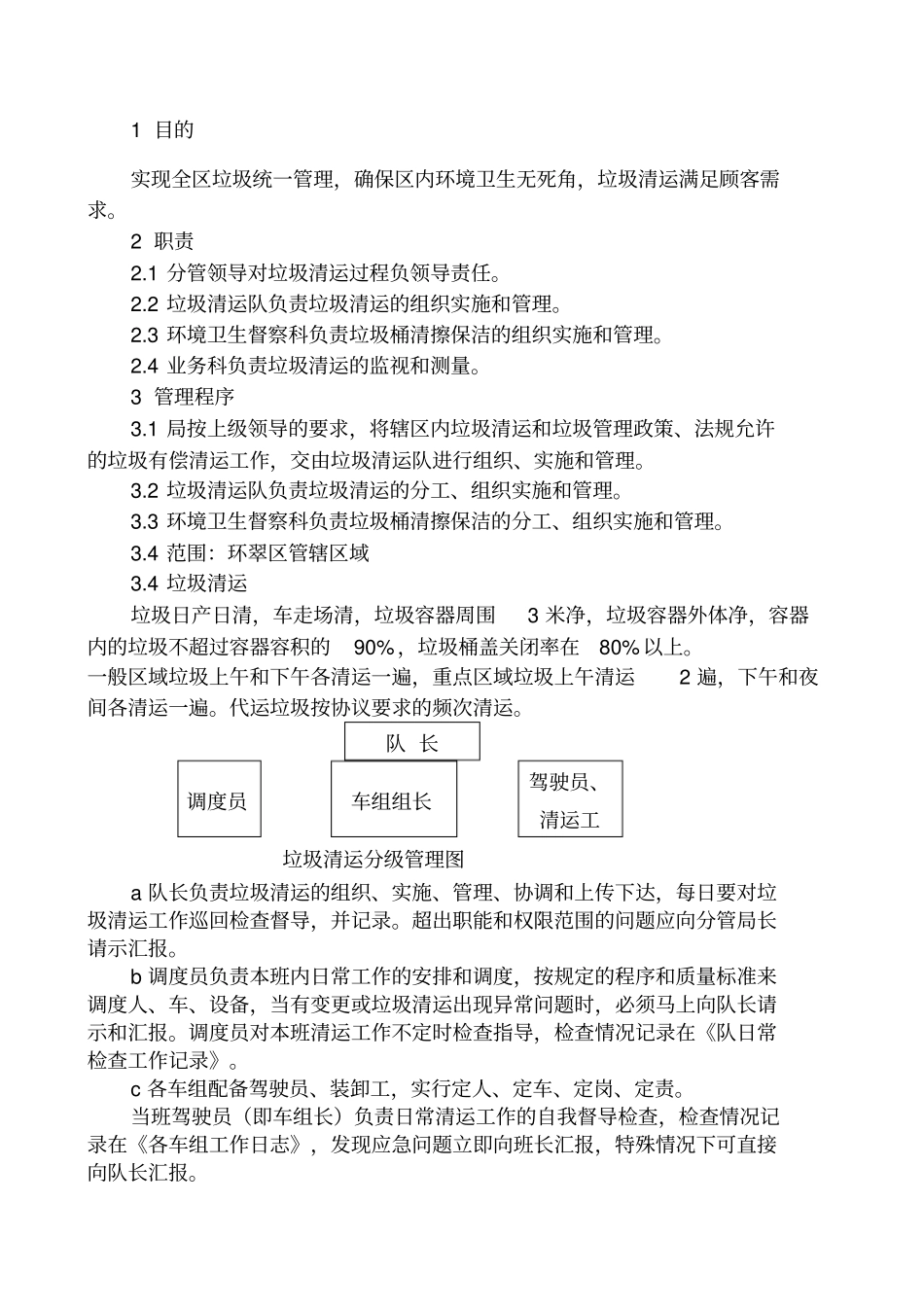 垃圾清运管理规章_第1页
