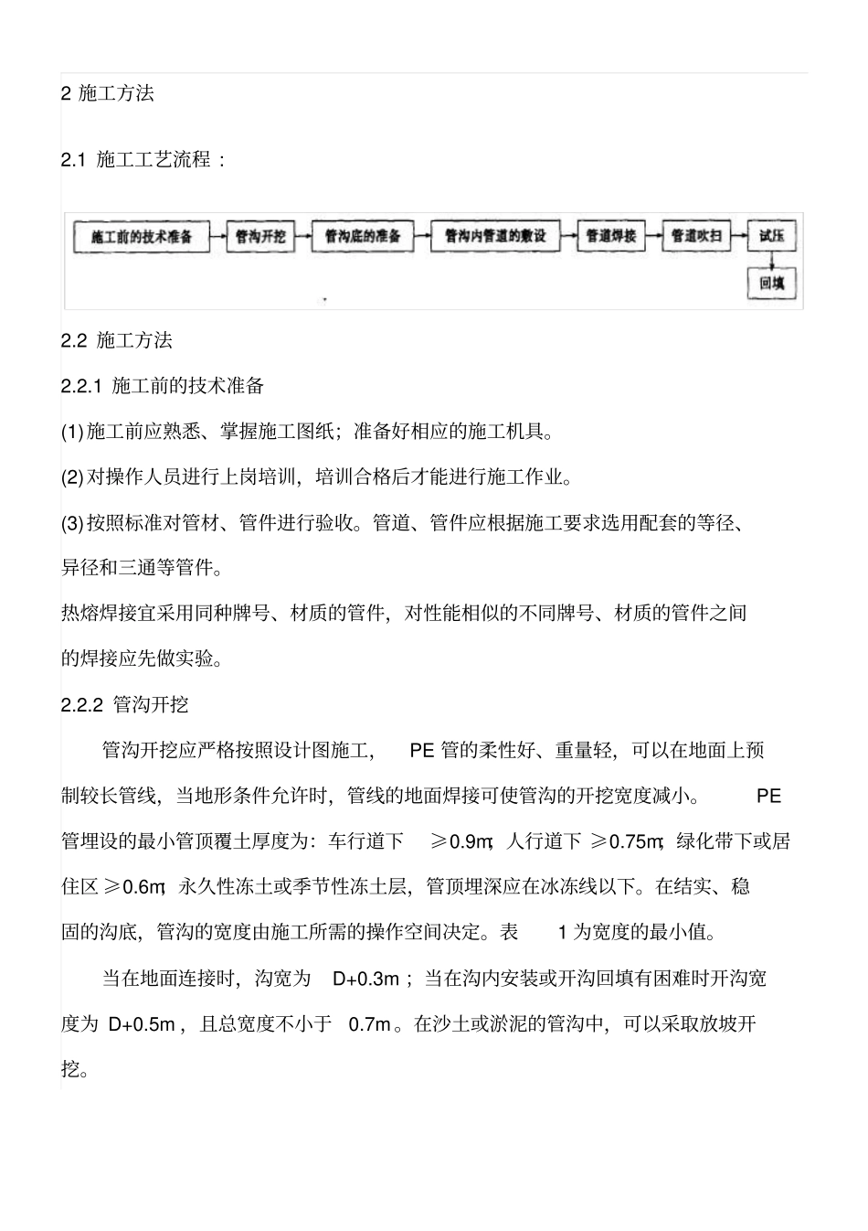 埋地PE管的施工方法_第1页