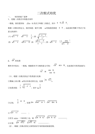 培优专题二次根式