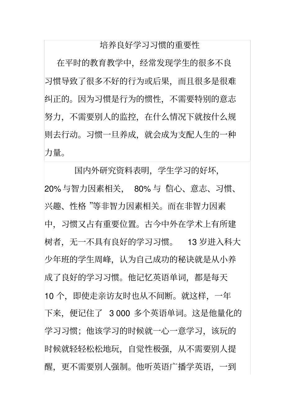 培养良好学习习惯的重要性_第1页