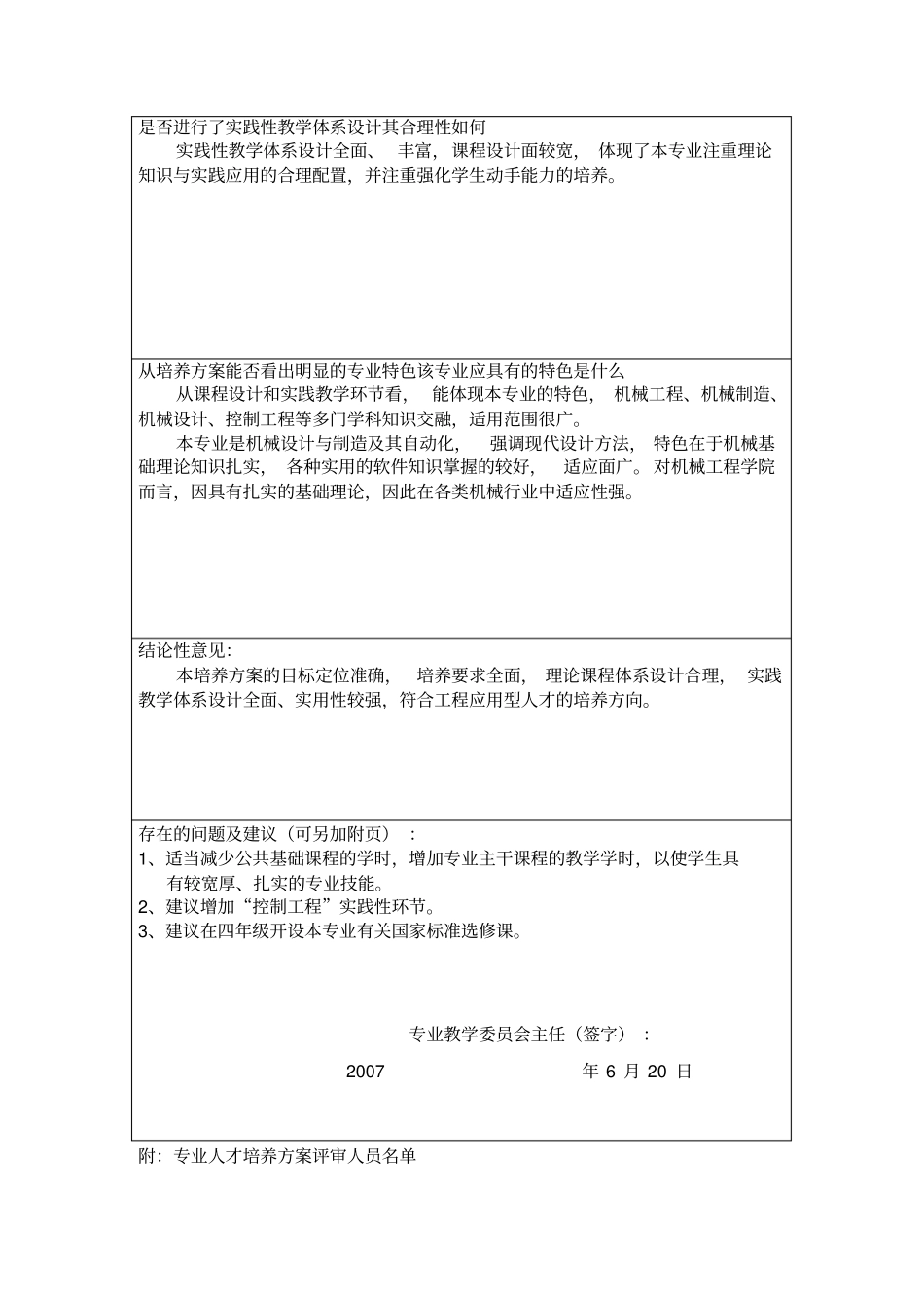 培养计划专家评审意见表_第2页