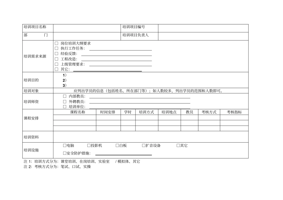 培训项目实施方案模板_第2页