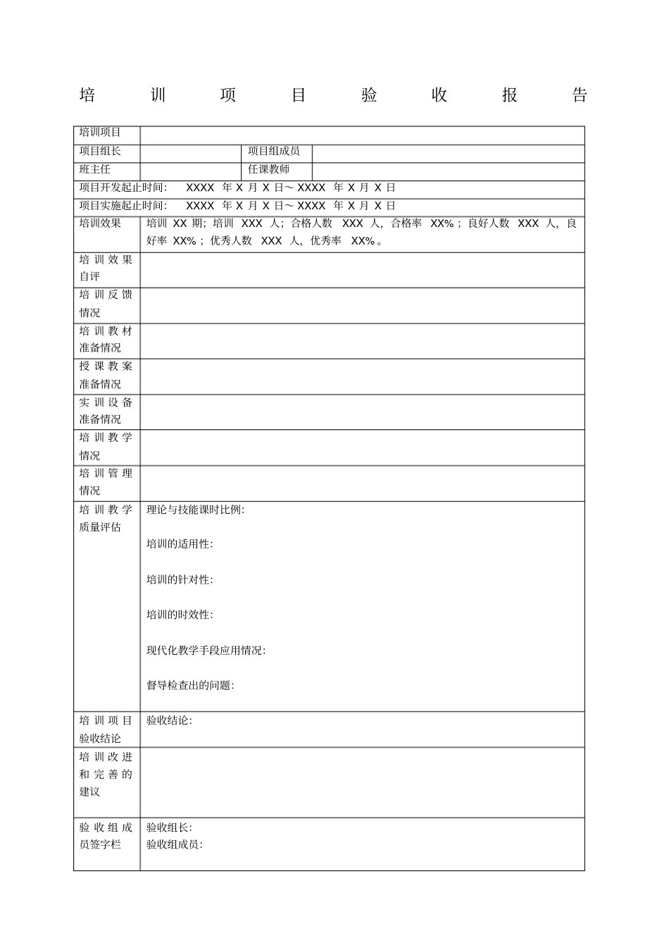 培训项目验收报告_第1页