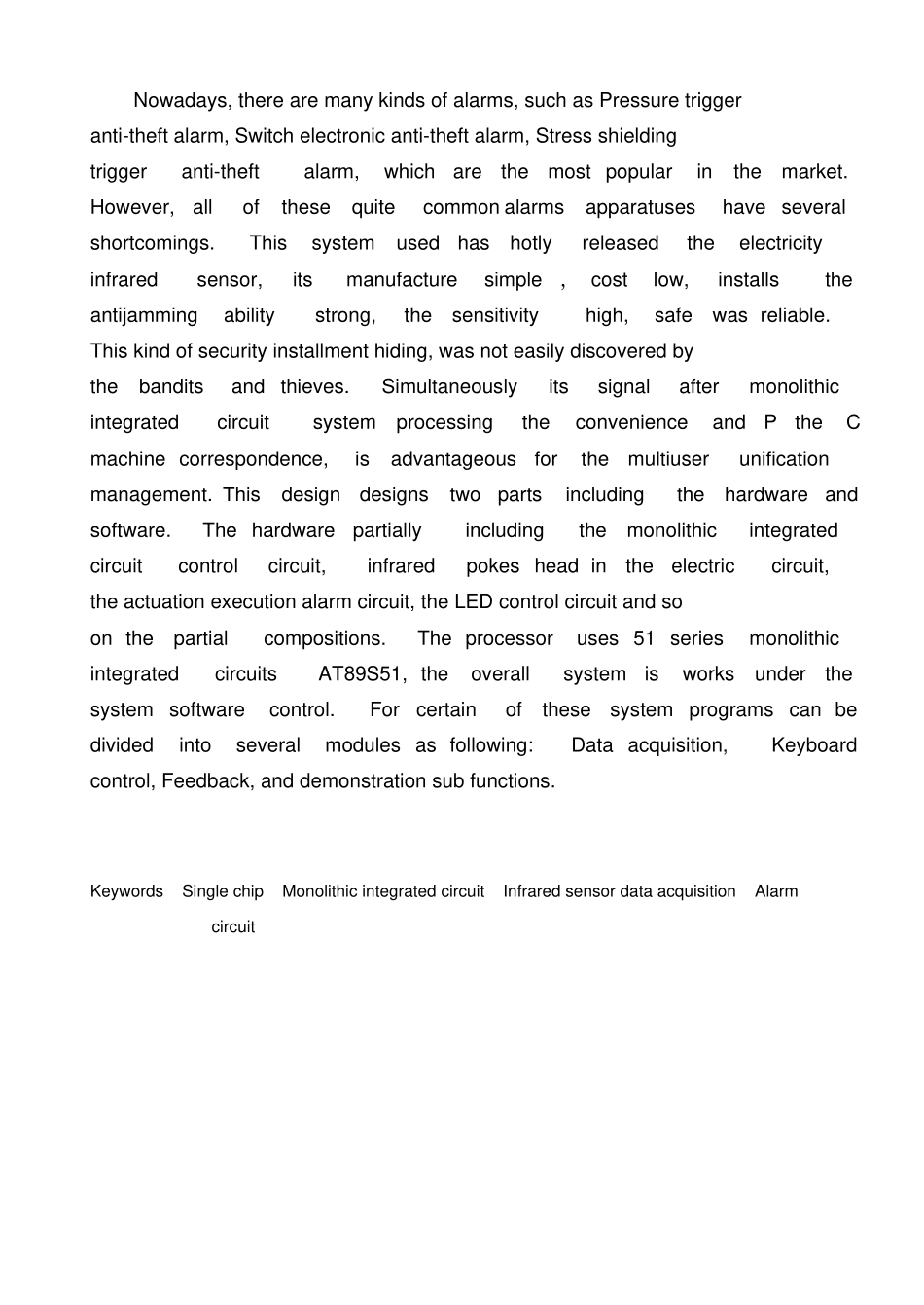 基于单片机的家庭防火防盗系统_第3页