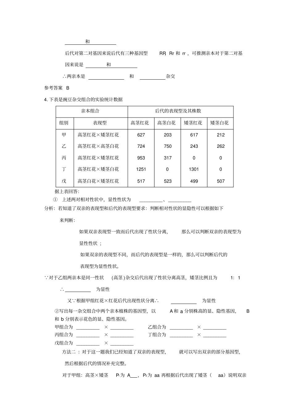 基因分离定律和基因自由组合定律解题方法_第3页