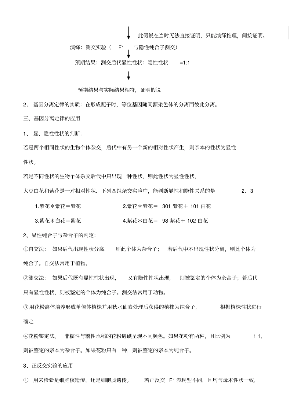基因分离规律的实质及应用44中_第3页
